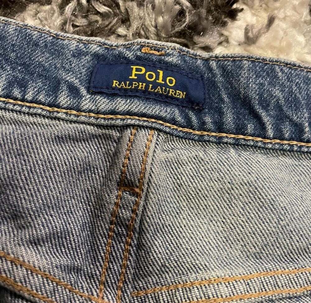 Polo Ralph Lauren The Slim Boyfriend Patchwork Distressed Denim Jeans Sz 31 - Picture 3 of 4